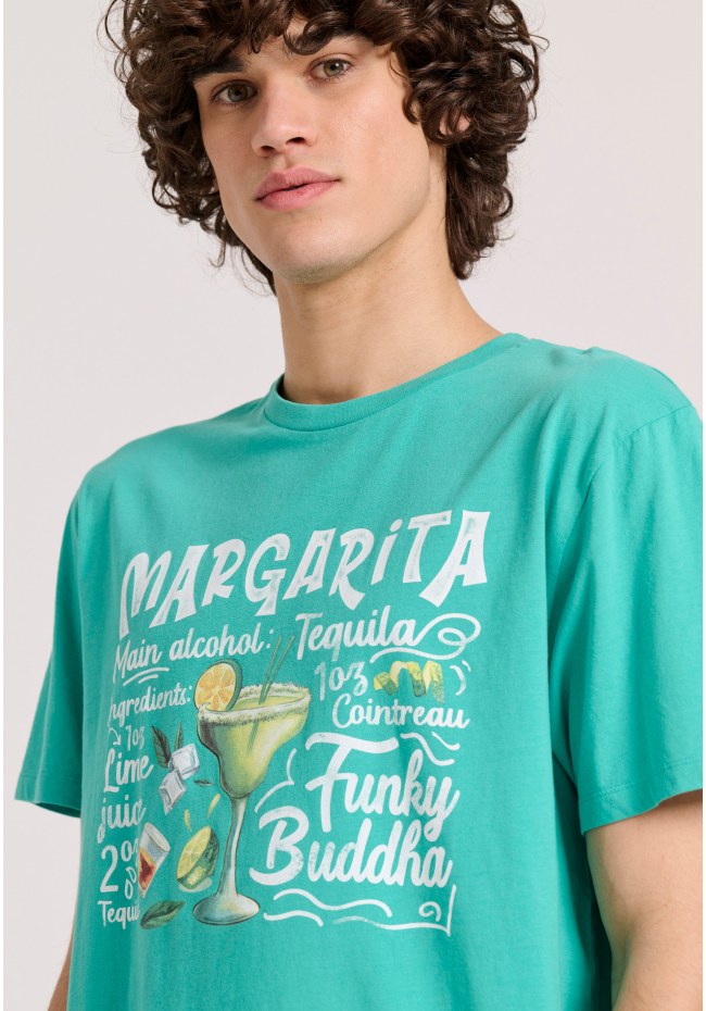 T-shirt με vintage coctail τύπωμα