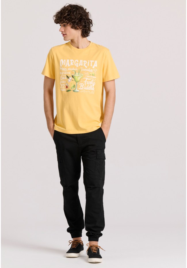 T-shirt με vintage coctail τύπωμα