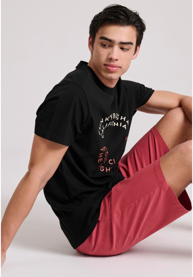 T-shirt with text artwork chest print