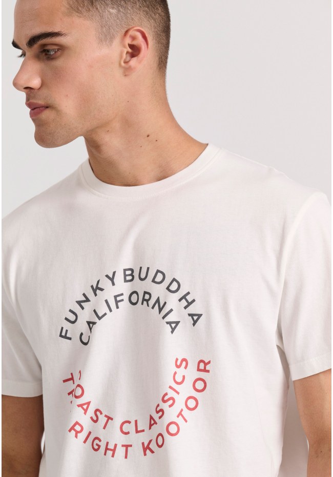 T-shirt with text artwork chest print