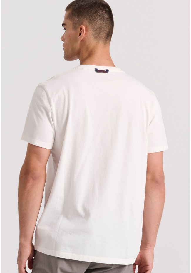 T-shirt with text artwork chest print