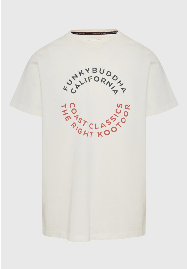 T-shirt with text artwork chest print