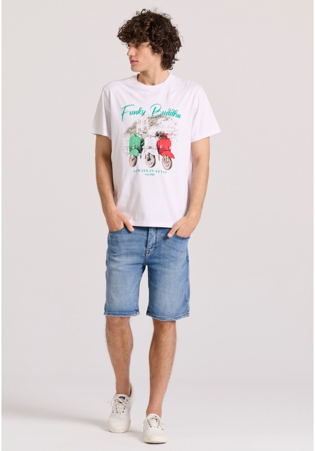 T-shirt με vintage photographic τύπωμα