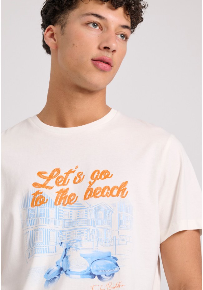 T-shirt με φωτογραφικό τύπωμα σε vintage look