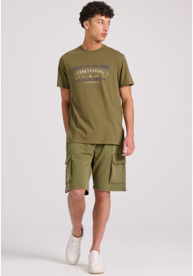 T-shirt with vintage text artwork print