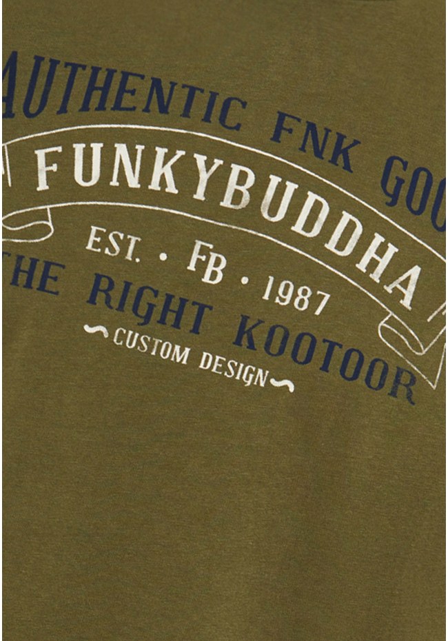 T-shirt with vintage text artwork print