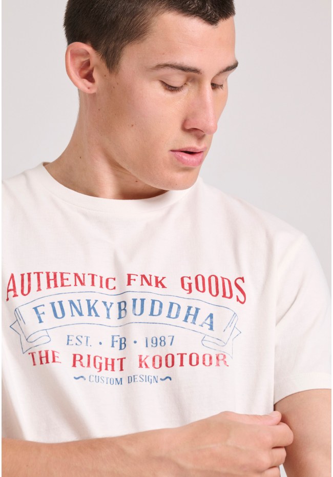 T-shirt με vintage text artwork τύπωμα