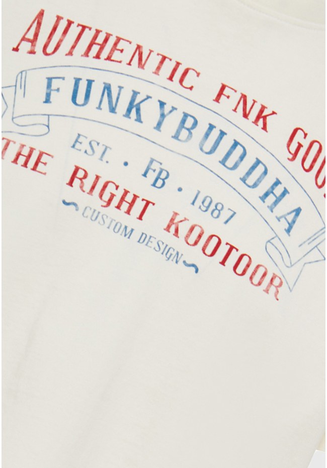 T-shirt με vintage text artwork τύπωμα