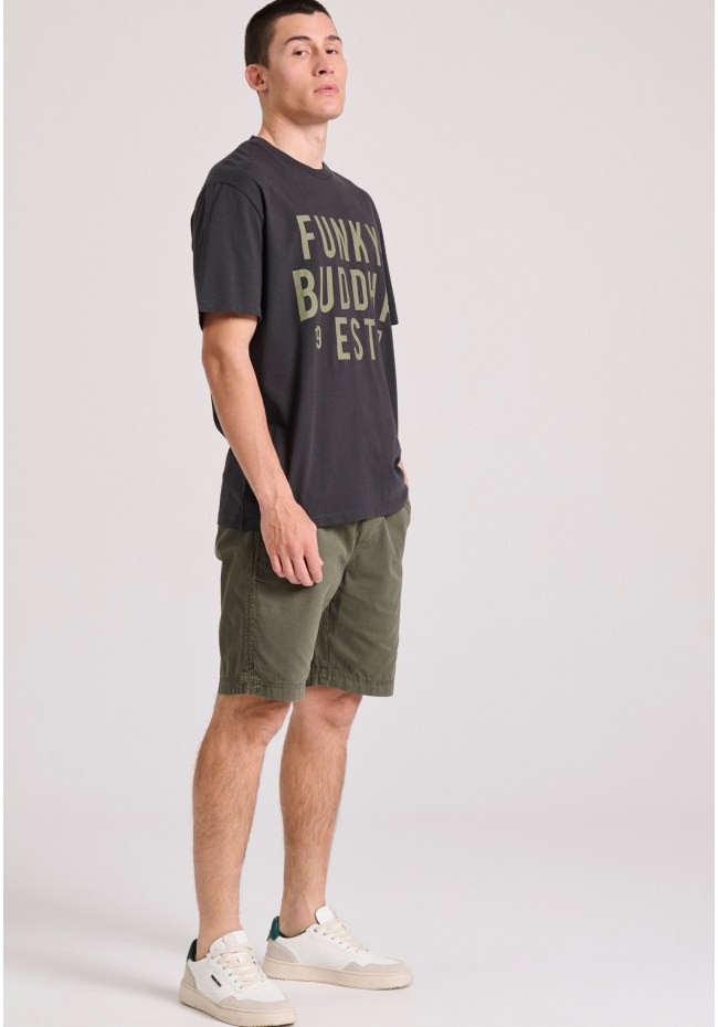 Relaxed fit t-shirt με Funky Buddha τύπωμα