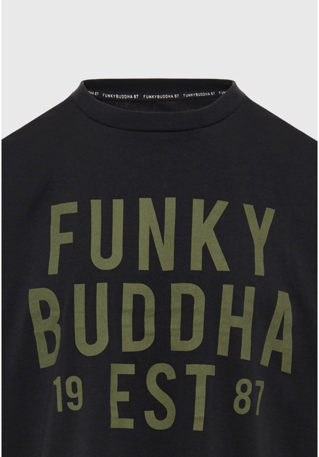 Relaxed fit t-shirt με Funky Buddha τύπωμα