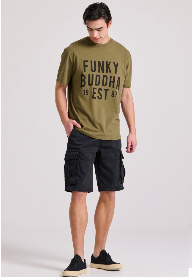 Relaxed fit t-shirt με Funky Buddha τύπωμα