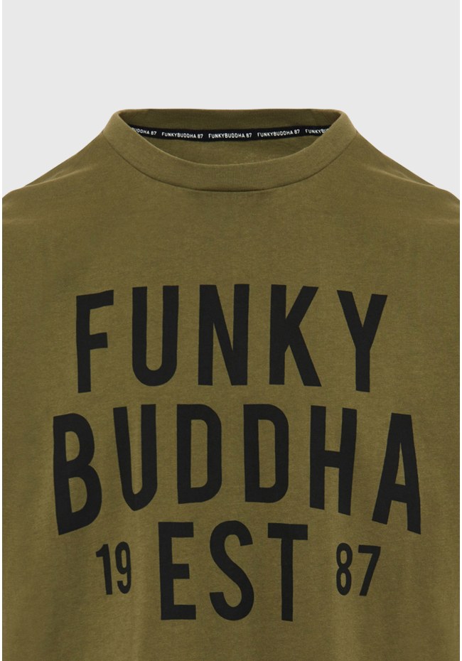 Relaxed fit t-shirt με Funky Buddha τύπωμα