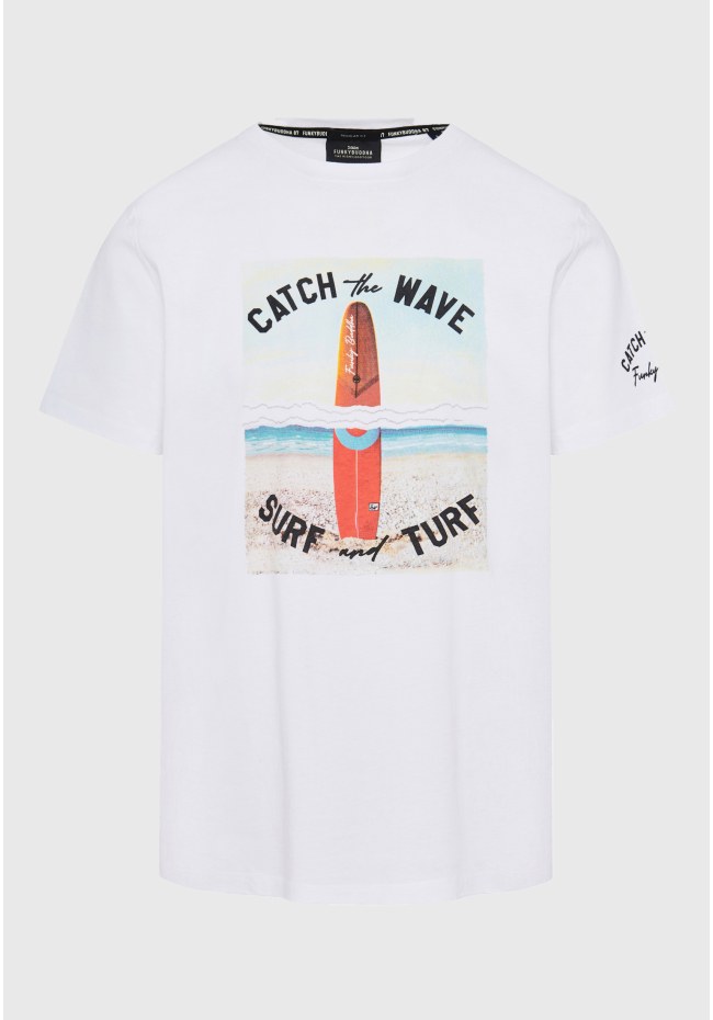 T-shirt με vintage surf photographic τύπωμα