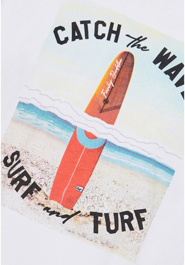 T-shirt με vintage surf photographic τύπωμα