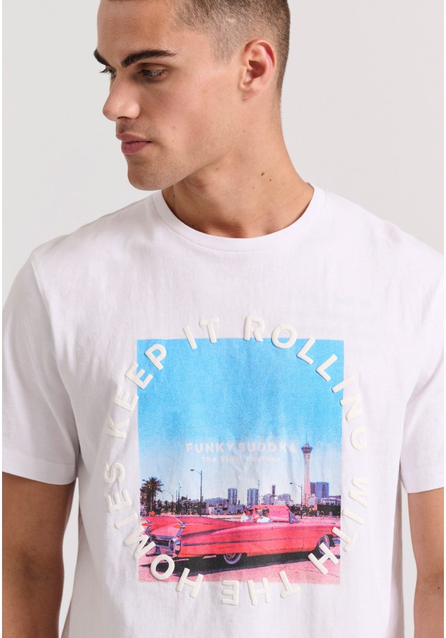 T-shirt με vintage photographic τύπωμα