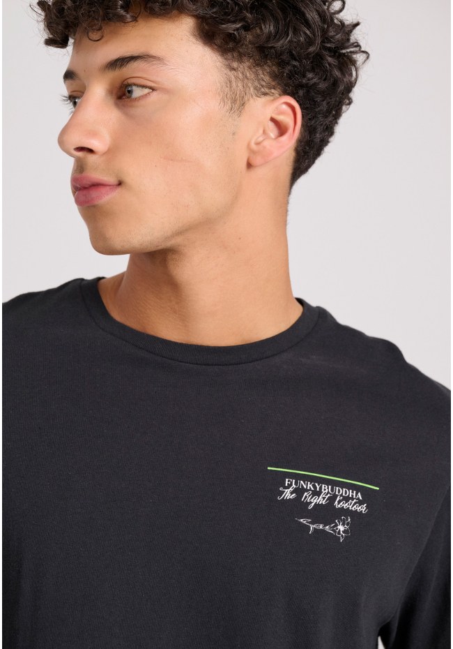 T-shirt με floral frame τύπωμα στη πλάτη