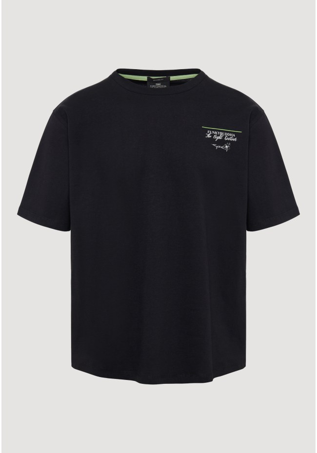 T-shirt με floral frame τύπωμα στη πλάτη