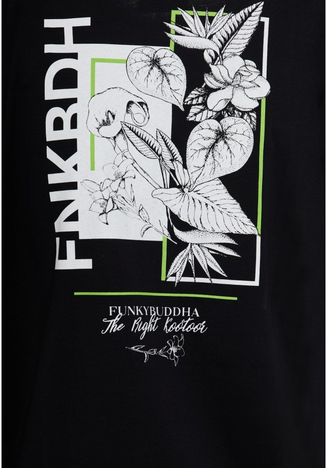 T-shirt με floral frame τύπωμα στη πλάτη