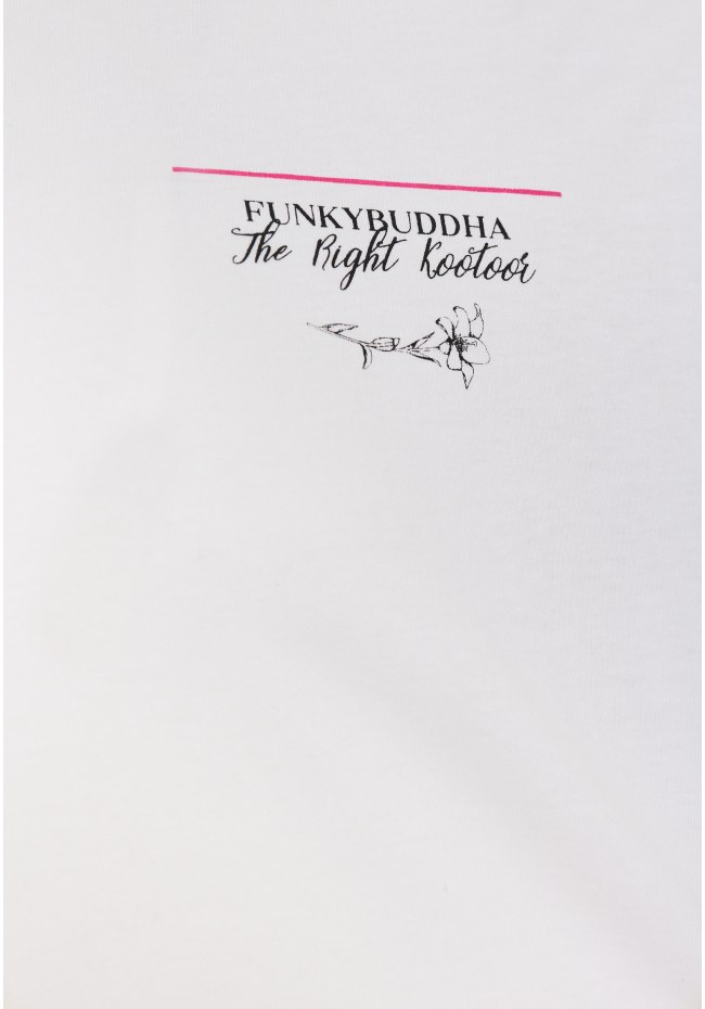 T-shirt με floral frame τύπωμα στη πλάτη