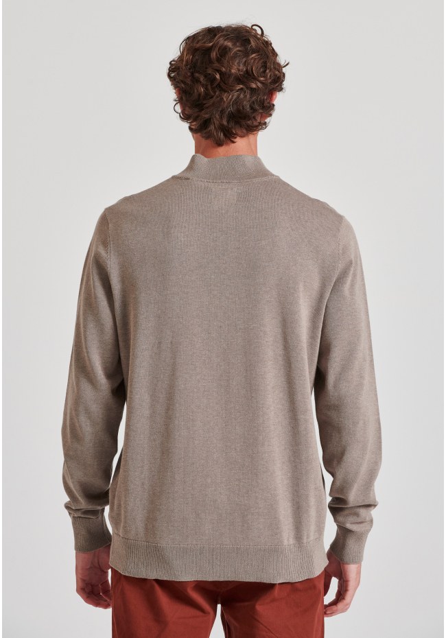 Ανδρικό half-zip πλεκτό πουλόβερ