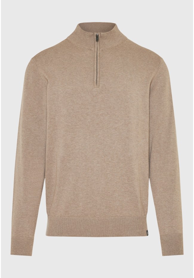 Ανδρικό half-zip πλεκτό πουλόβερ