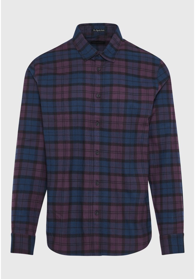 Flannel καρό πουκάμισο με τσέπη στο στήθος