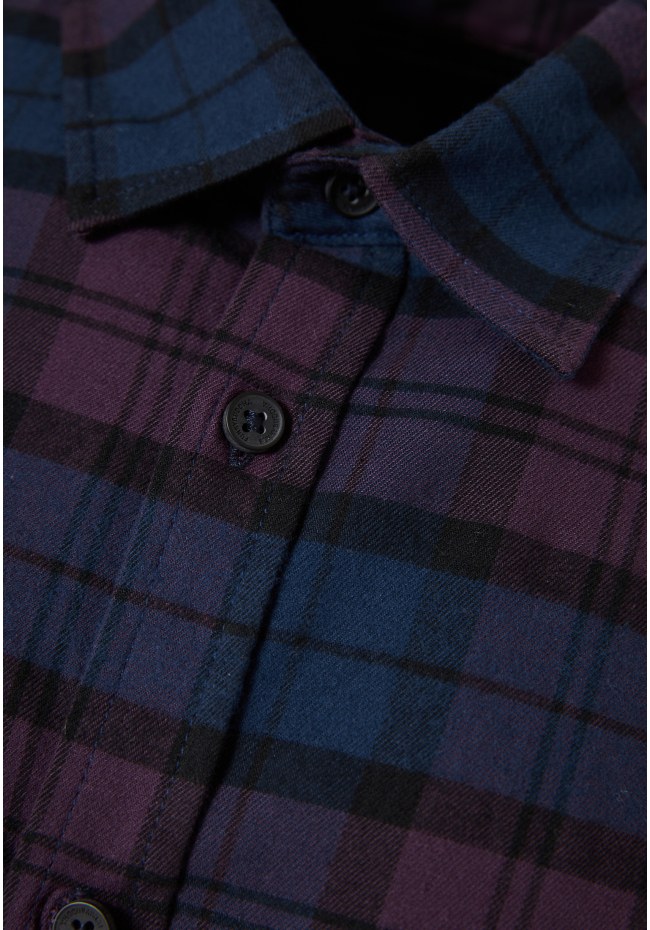Flannel καρό πουκάμισο με τσέπη στο στήθος