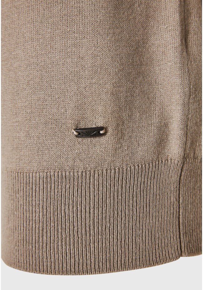Men's knitted cashmere blend polo shirt