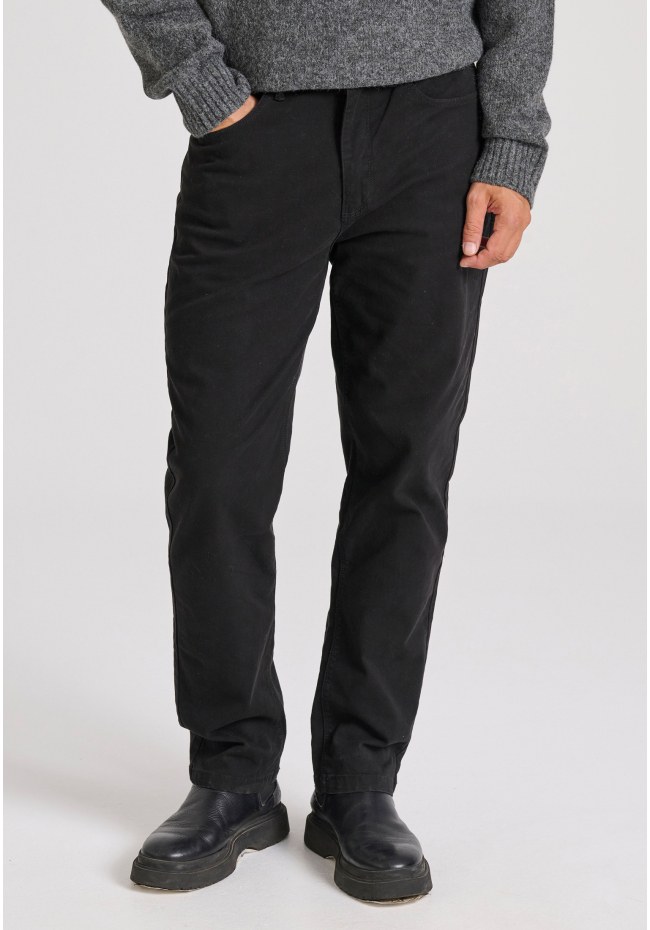 Loose tapered fit casual παντελόνι σε ζακάρ ύφανση