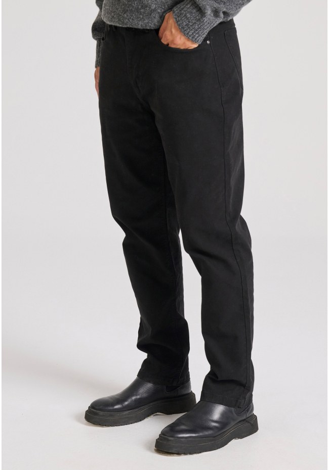 Loose tapered fit casual παντελόνι σε ζακάρ ύφανση