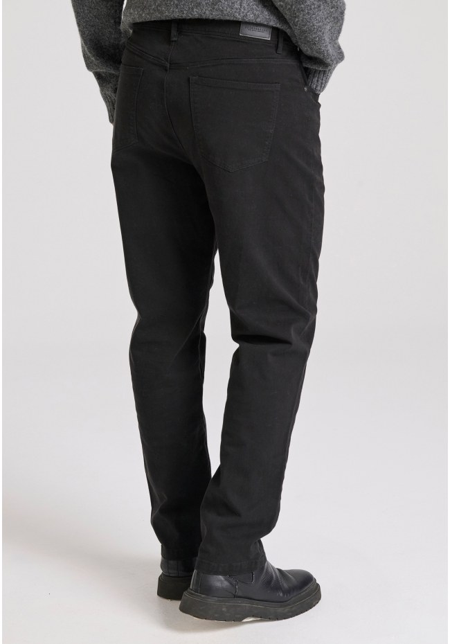 Loose tapered fit casual παντελόνι σε ζακάρ ύφανση