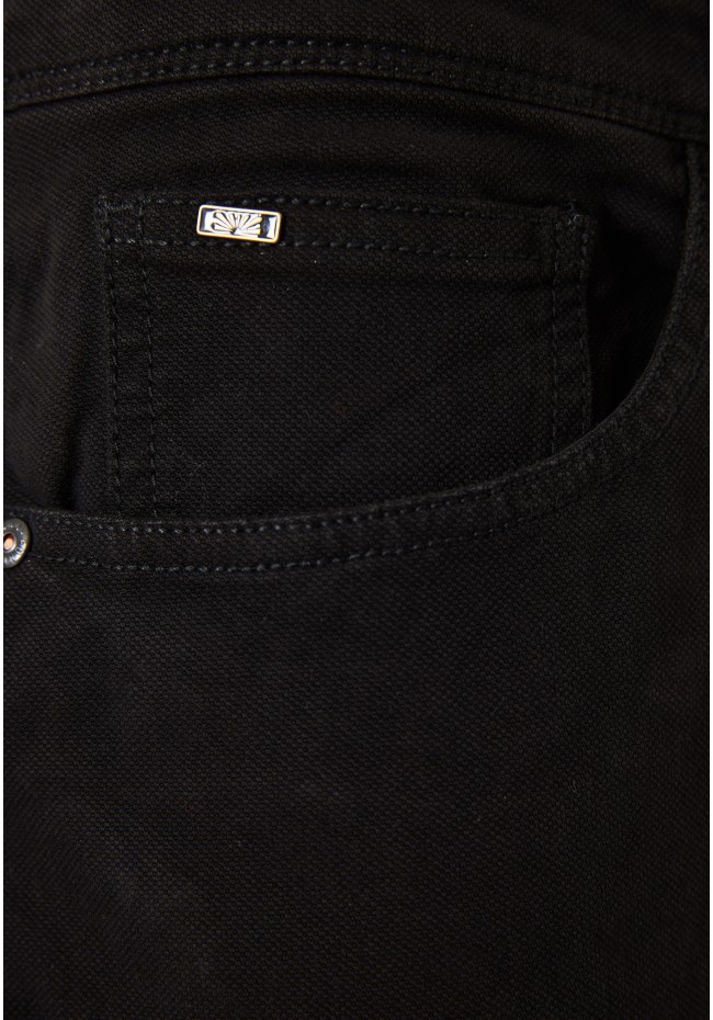 Loose tapered fit casual παντελόνι σε ζακάρ ύφανση