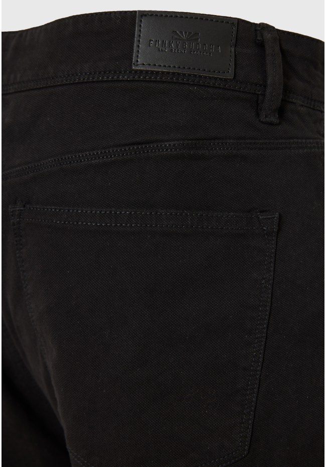 Loose tapered fit casual παντελόνι σε ζακάρ ύφανση