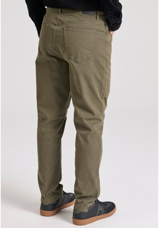 Loose tapered fit casual παντελόνι σε ζακάρ ύφανση