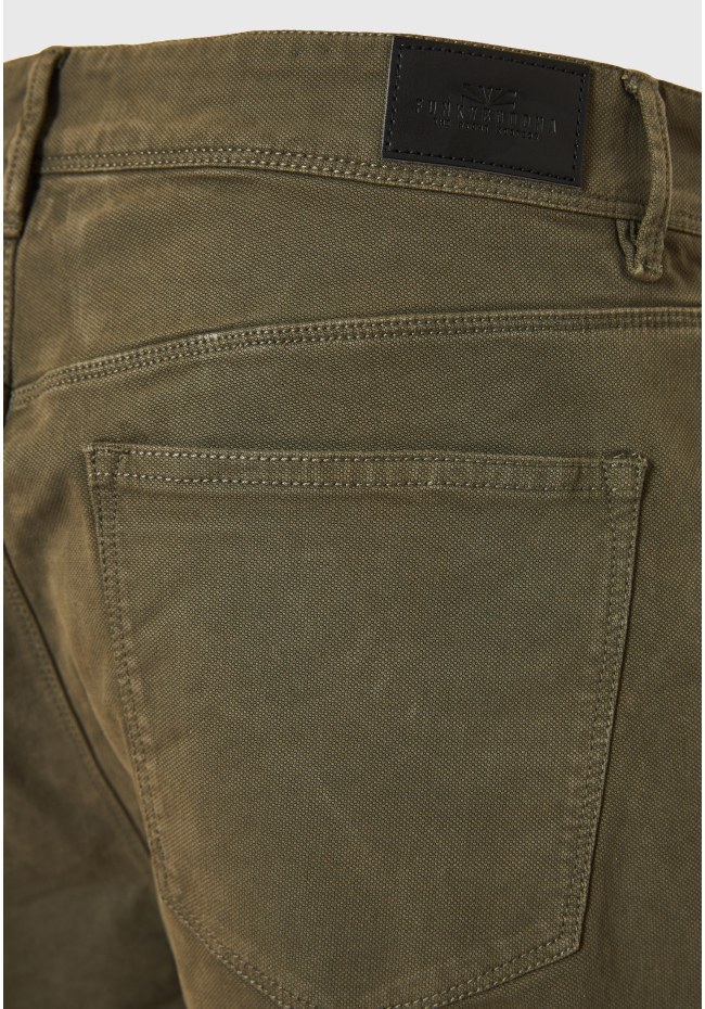 Loose tapered fit casual παντελόνι σε ζακάρ ύφανση