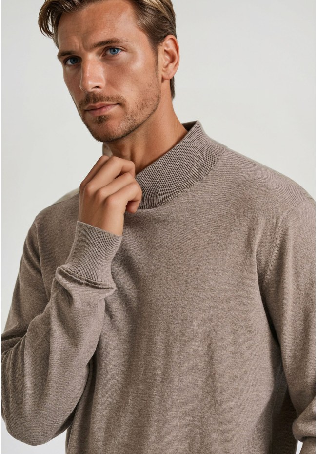 Men's turtle neck knitted blouse