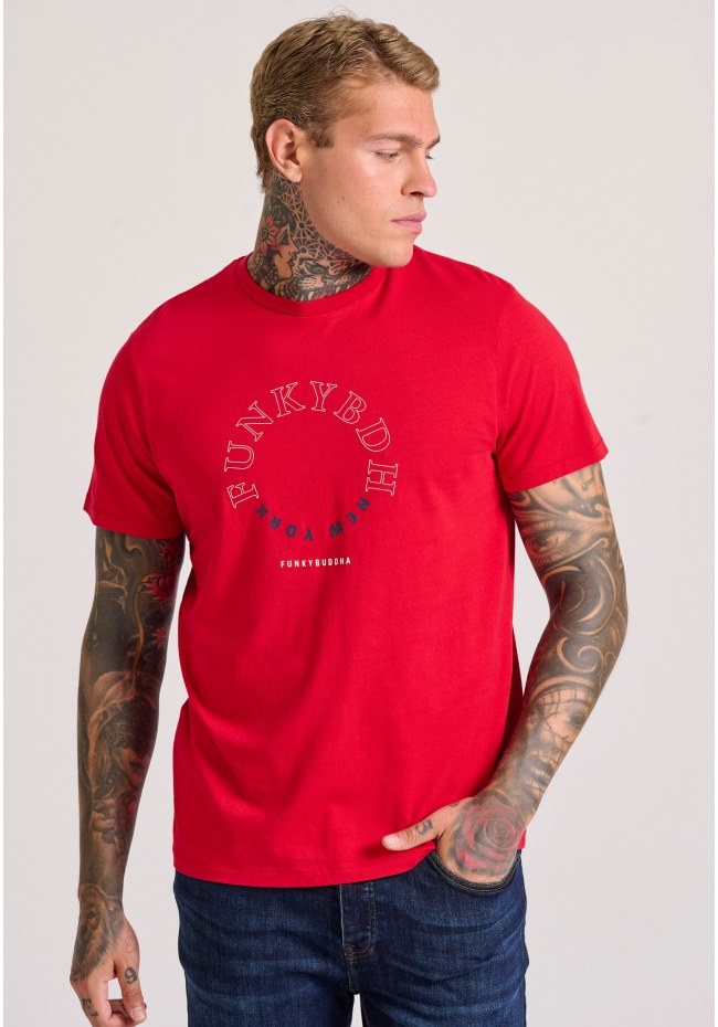 T-shirt με graphic τύπωμα στο στήθος
