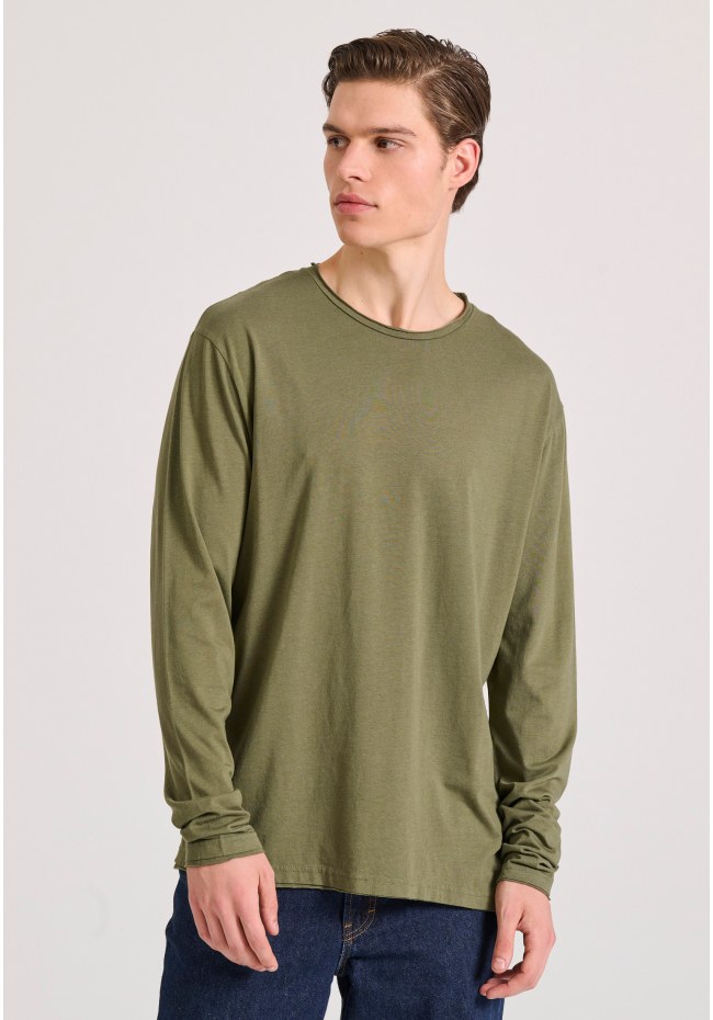Relaxed fit t-shirt με raw edges