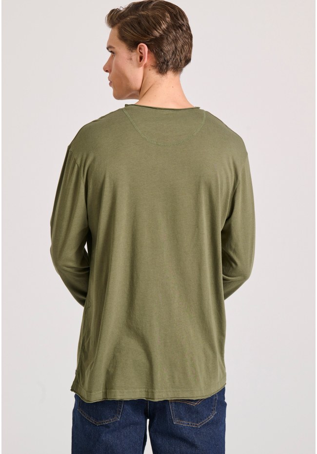 Relaxed fit t-shirt με raw edges