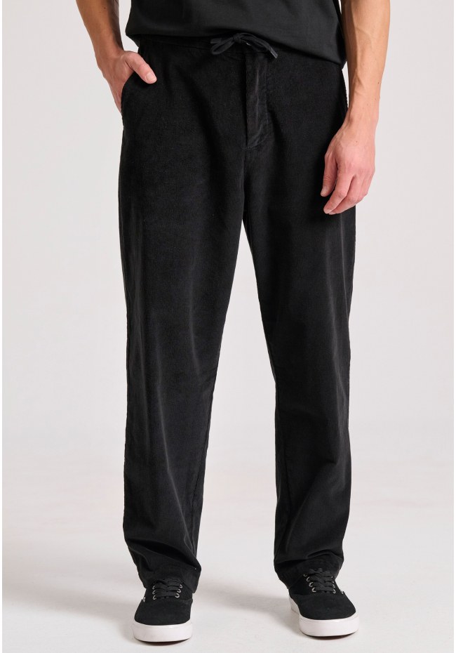 Loose fit garment dyed corduroy pants
