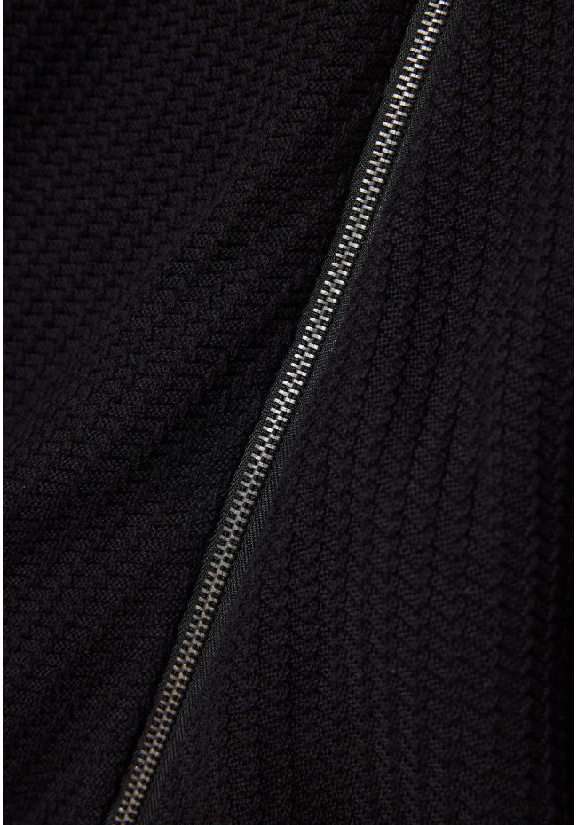 Relaxed fit ζακέτα με ανάγλυφη υφή και κουκούλα