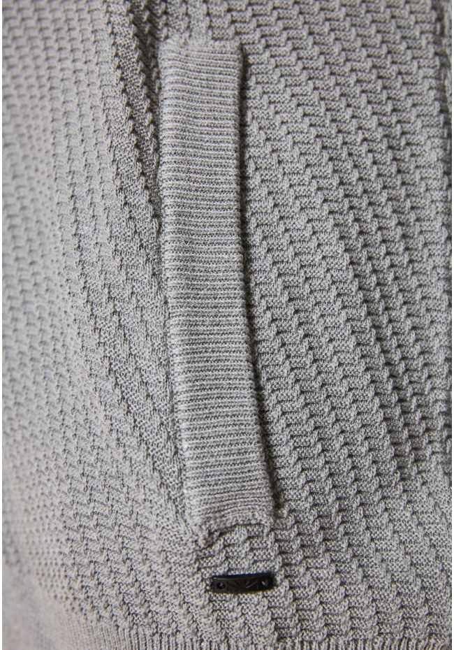 Relaxed fit ζακέτα με ανάγλυφη υφή και κουκούλα