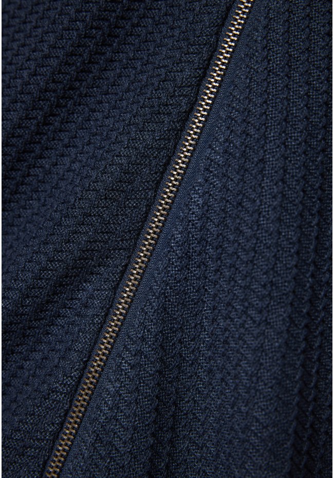 Relaxed fit ζακέτα με ανάγλυφη υφή και κουκούλα