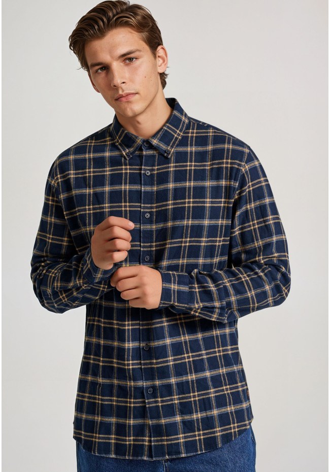 Ανδρικό καρό flannel πουκάμισο