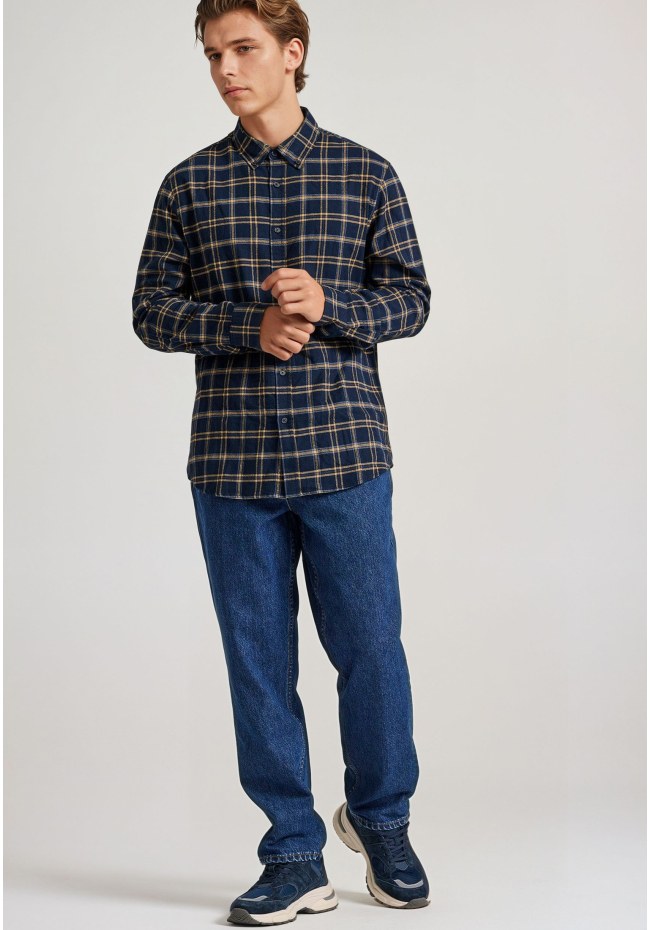 Ανδρικό καρό flannel πουκάμισο