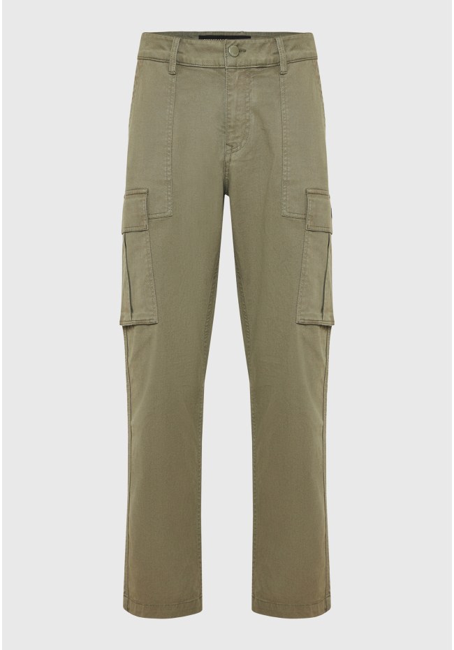 Loose fit cargo pants in micro jacquard pattern (dobby)