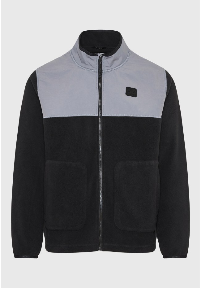 Oversized ζακέτα fleece με rubber logo