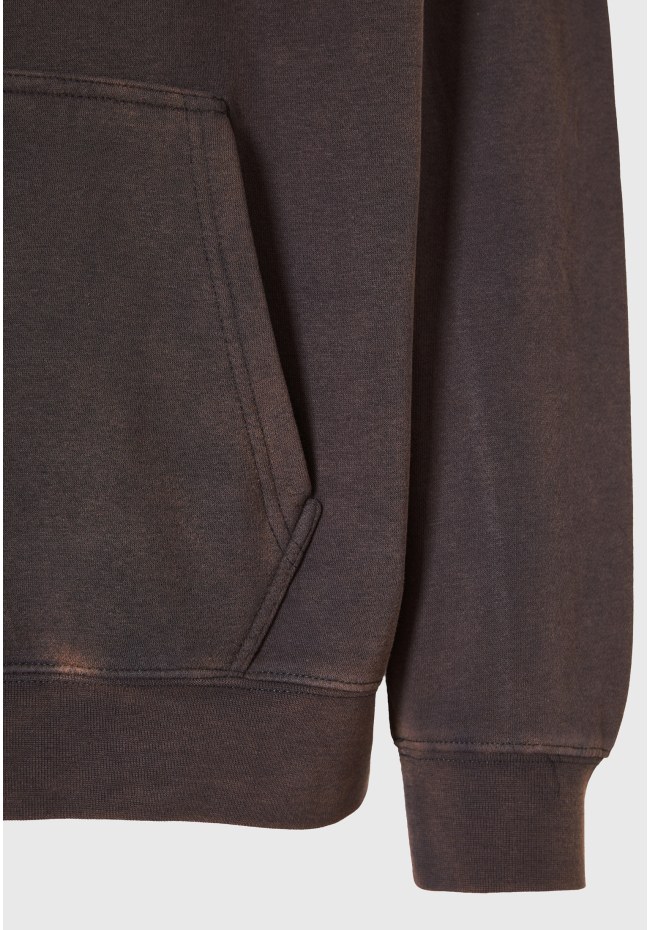 Oversized garment dyed φούτερ με κουκούλα