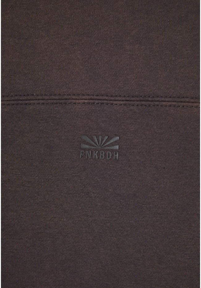 Oversized garment dyed φούτερ με κουκούλα