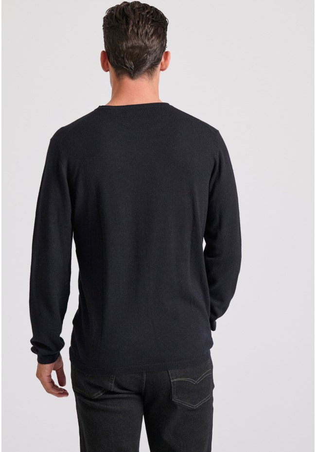 Casual πλεκτή μπλούζα με μίξη από μαλλί και κασμίρ